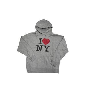 I LOVE NY Gray Graphic Sweatshirt Hoodie - Size S